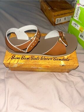 Sun-San Kids Tan Buckle Strap Sandal